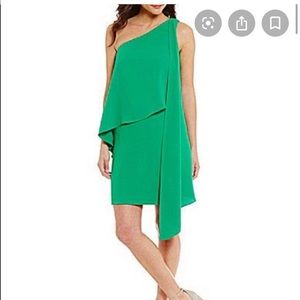 Antonio Melanie Green One Shoulder Dress